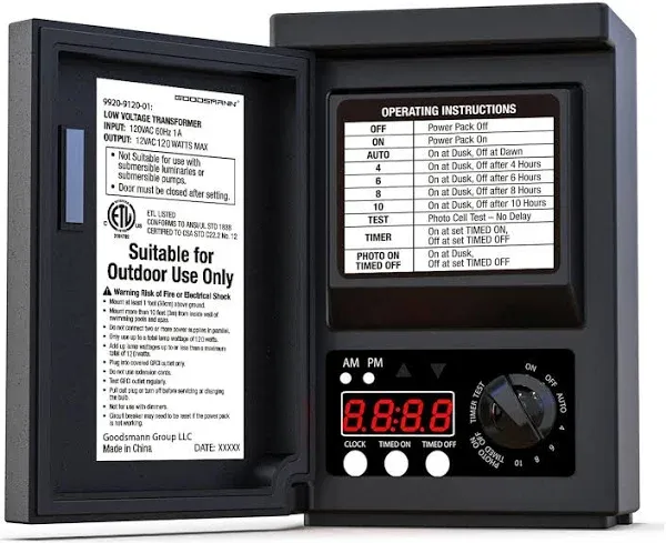 GOODSMANN 120W Outdoor Lighting Transformer