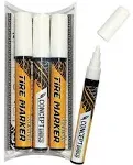 Premium Tire Marker Pens, White Waterproof Paint Markers For Car Tire Lettering, Made In Japan (3 Pack-White)