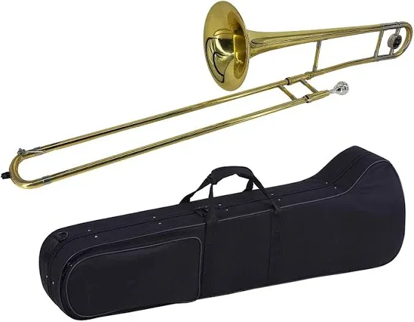 summina Alto Trombone Brass Gold Lacquer Bb Tone B Flat Wind Instrument