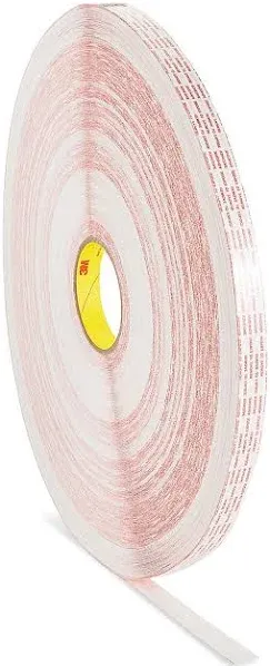 3M 476XL Double Coated Film Tape Extended Liner, Clear 1" Wide x 60 Yards Long, 6.0 Mil (Pack of 1)