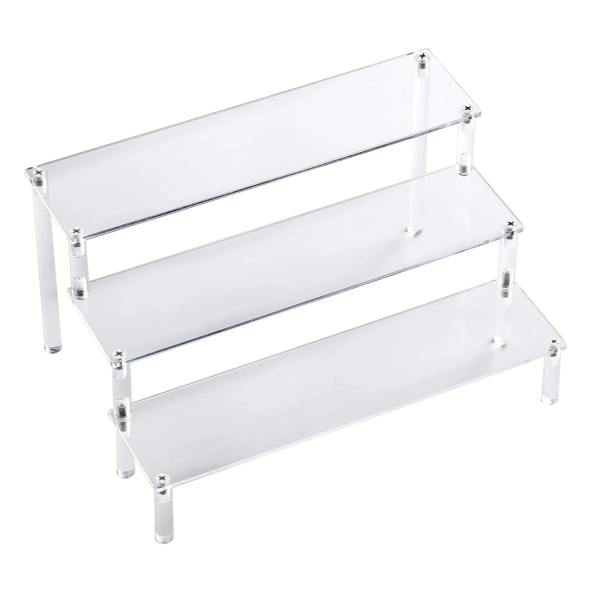 Clear Acrylic 2 Tier Cupcake Display Riser and Organizer Shelf