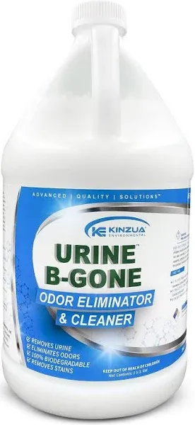 KINZUA ENVIRONMENTAL Urine B-Gone, Professional Enzyme Odor Eliminator & Pet Stain Remover, Human, Cat & Dog Urine Cleaner, Effective on Laundry, Carpets & More, Lavender Scent, 32oz