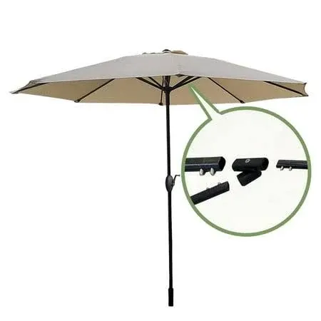 Above - OneClick 9-ft. Umbrella - Beige