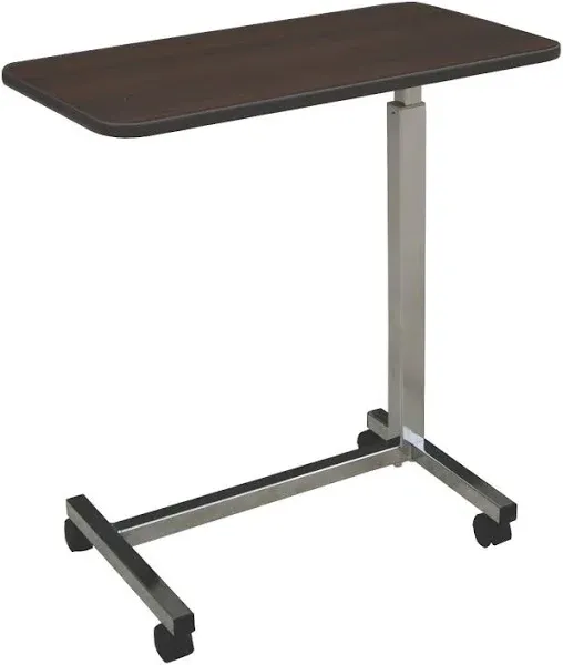 Medline Overbed Bedside Table with Wheels for Home, Nursing Home, Assisted Living, or Hospital use