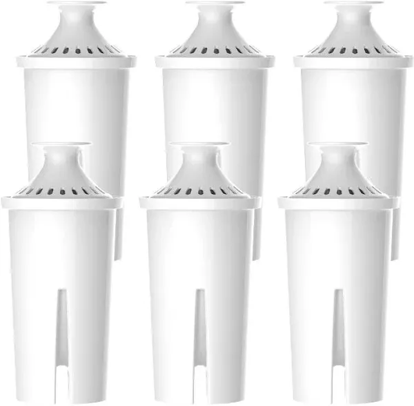 6 Packs Pitcher Water Filter, Replacement for Brita® classic 35557, OB03, Mavea®