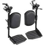 Invacare Wheelchair Elevating Legrests, Padded Calf Pads with Composite Footplates- Sold as Pair