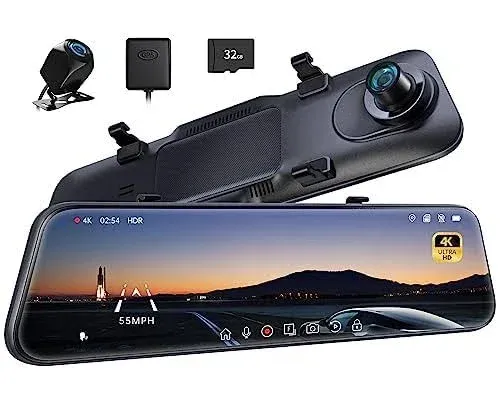 P12 Pro 4K Mirror Dash Cam