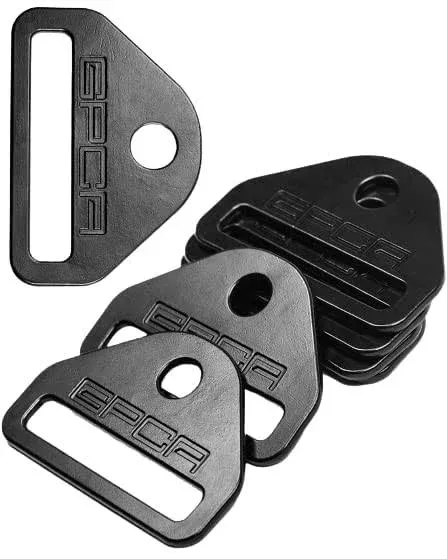 GPCA - Tie Down Metal D-Plates/D-Buckles, Easy-to-Install Truck Tie Downs, Compatible with Cargo Cover Mounts, Heavy-Duty Jeep Wrangler Accessories for 4xe, JL, JT, JK, TJ and More, 3mm, 6 Packs