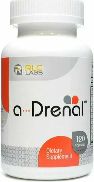 RLC, a-Drenal, Adrenal Support for Stress Relief and Energy - 120 Capsules, Balance Cortisol with Ashwagandha, Rhodiola, Cordyceps and Ginseng L-Theanine, Adrenal Support Supplements for Women & Men