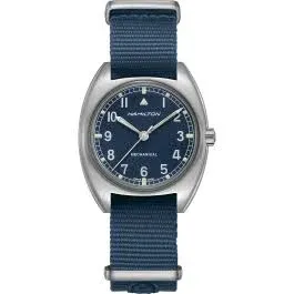 Hamilton Khaki Aviation Pilot Pioneer Hand Wind Blue Dial Men's Watch H76419941