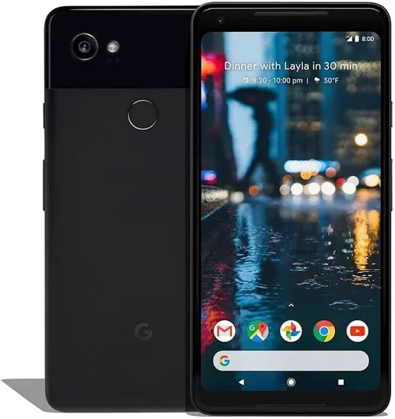 Google Pixel 2 XL 64GB Unlocked GSM/CDMA 4G LTE Octa-Core Phone w/ 12.2MP Camera - Just Black