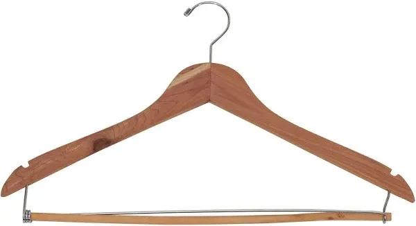 CedarFresh 26340 Red Cedar Wood Clothes Hangers | Locking Trouser Bar and Swi...