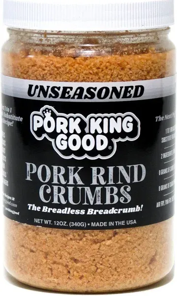 Pork Rind Crumbs, Unseasoned, 12 oz (340 g)