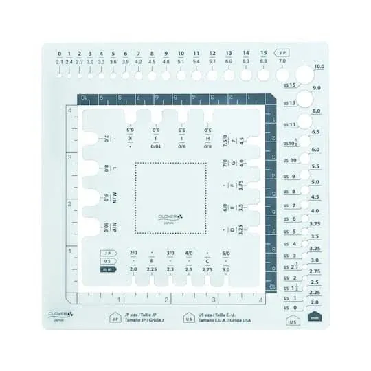 Clover Swatch Ruler & Needle Gauge