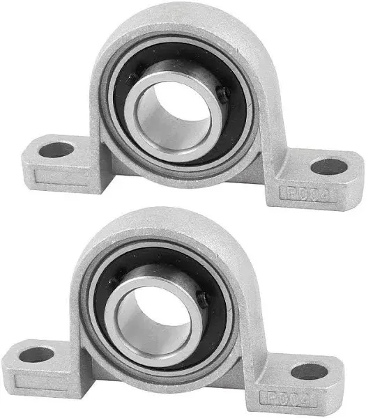 Sydien Pillow Block Bearing 2Pcs 20mm/0.79" ID Bore Vertical Self-Aligning Ball Mounted Pillow Block Bearings