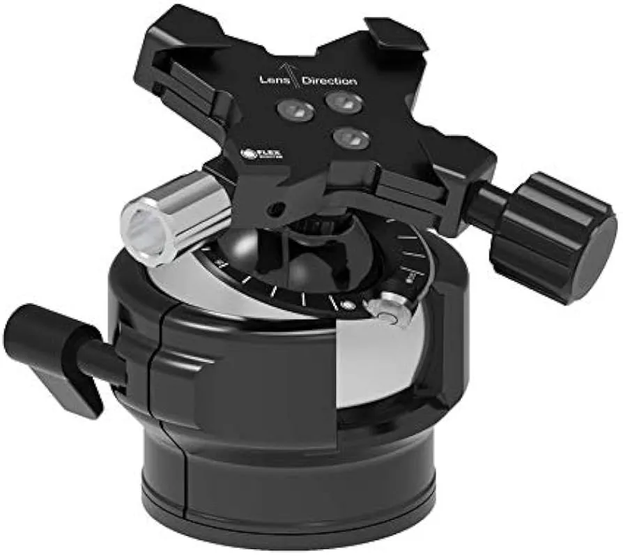 FlexShooter Pro Ball Head with Arca-Type Locking Knob Receiver (Black and Silver)