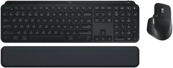 Logitech MX Keys S Combo - Performance Wireless Keyboard and Mouse with Palm