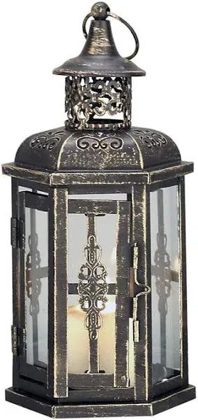 JHY DESIGN Decorative High Vintage Style Hanging Lantern, Metal Candleholder for Indoor Outdoor, Events, Parities and Weddings