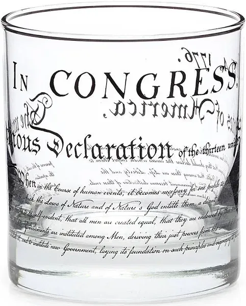 Well Told Constitution and Declaration Rocks Glass Pair