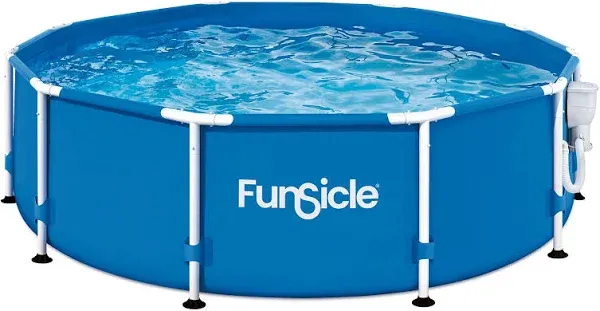 Funsicle 12&#039; x 30&#034; Outdoor Activity Round Frame Above Ground Swimming Pool Set