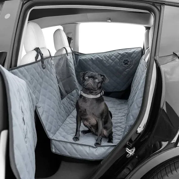 Dog Car Seat Cover for Back Seat - Dog Hammock for Car, SUV, and Mid-Size Trucks - Medium Size Dog Car Seat Cover with Door Protection -  Waterproof Car Seat Protector for Dogs