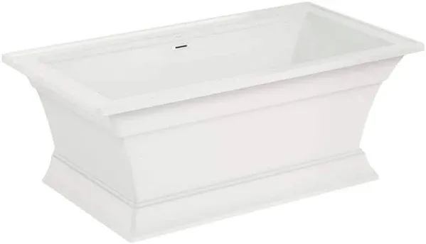 Tub Town Square S 68 x 36 Inch Freestanding Center White Acrylic Rectangular