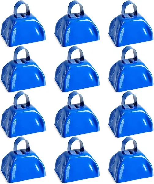 BLUE PANDA 12-Pack Blue Cow Bells