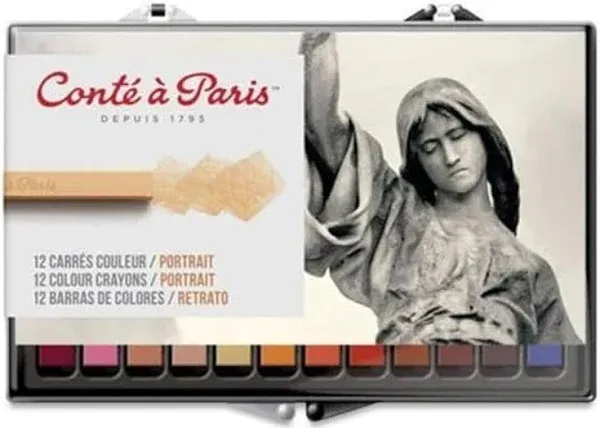 Cont Paris Pastel Crayon 12-Color Portrait Set