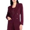 The Avenue Double Breasted Blazer In Red