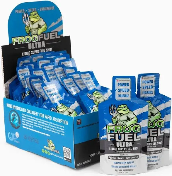 Frog Fuel Ultra Pre Workout Shot with 1500mg Beta Alanine, Electrolytes 8g Pr...