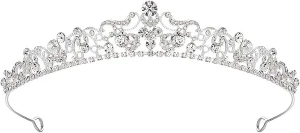 SWEETV Women's Rose Gold Wedding Tiaras and Crowns