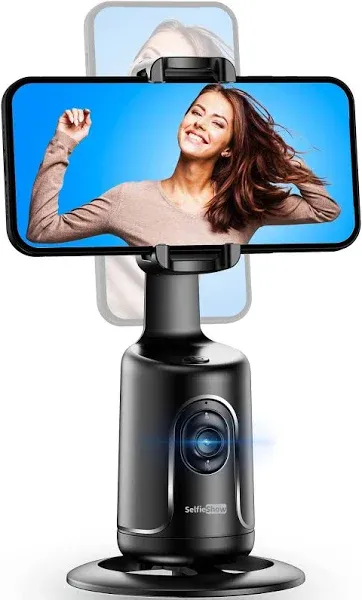 SelfieShow Auto Tracking Phone Holder Auto Face Tracking Tripod Portable All-in-one Smart Selfie Stick 360 Rotation Fast Face & Object Tracking