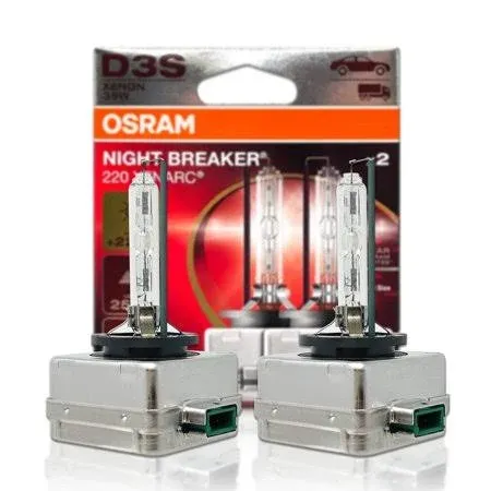 OSRAM Xenarc Night Breaker 220, D3S, +220% More Brightness, Xenon Headlight Bulb, 66340XN2-2HB, Folding Box (2 Lamps)