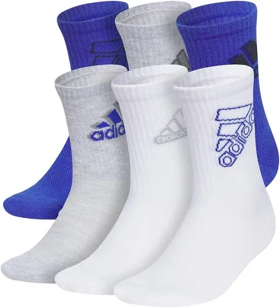 Adidas Kids' Cushioned Mixed 2.0 Crew Socks