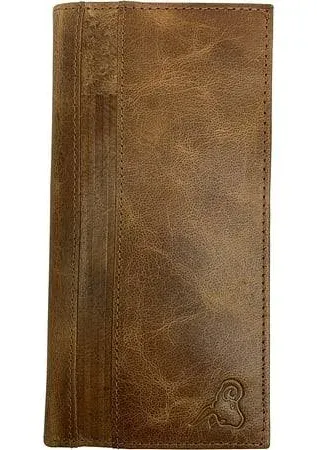 GENUINE Leather Checkbook Cover Tan