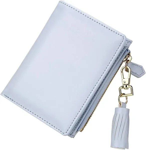 GEEAD Small Wallets for Women Bifold Slim Coin Purse Zipper ID Card Holder