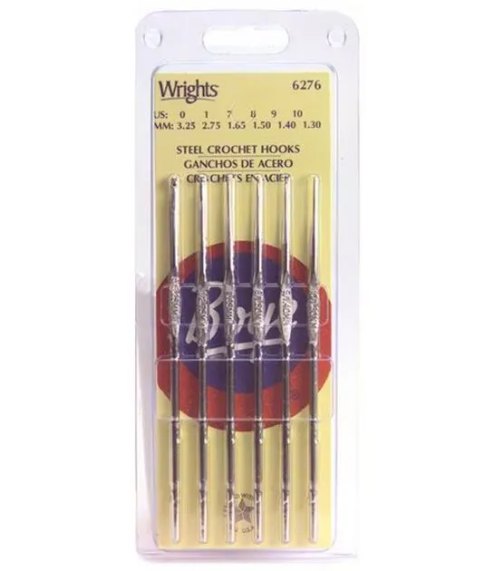 Boye Steel Crochet Hook Set Sizes 0 To 10