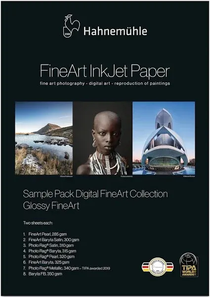 Hahnemuhle FineArt Glossy Inkjet Paper Sample Pack