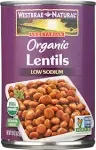 Westbrae Natural Lentil Beans, Organic - 15 oz