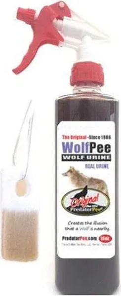 PredatorPee Original Wolf Urine 16oz Spray Bottle Combo with ScentTags