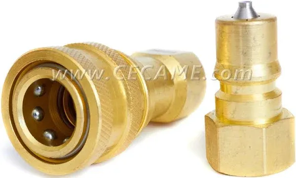 Carpet Cleaning - 1/4&#034; Brass Quick Disconnect QD Hose Wand Truckmount extractor