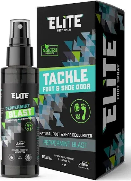 Elite Sportz Foot Spray Deodorant Spray w/ Peppermint &amp; Tea Tree Oil Natural  