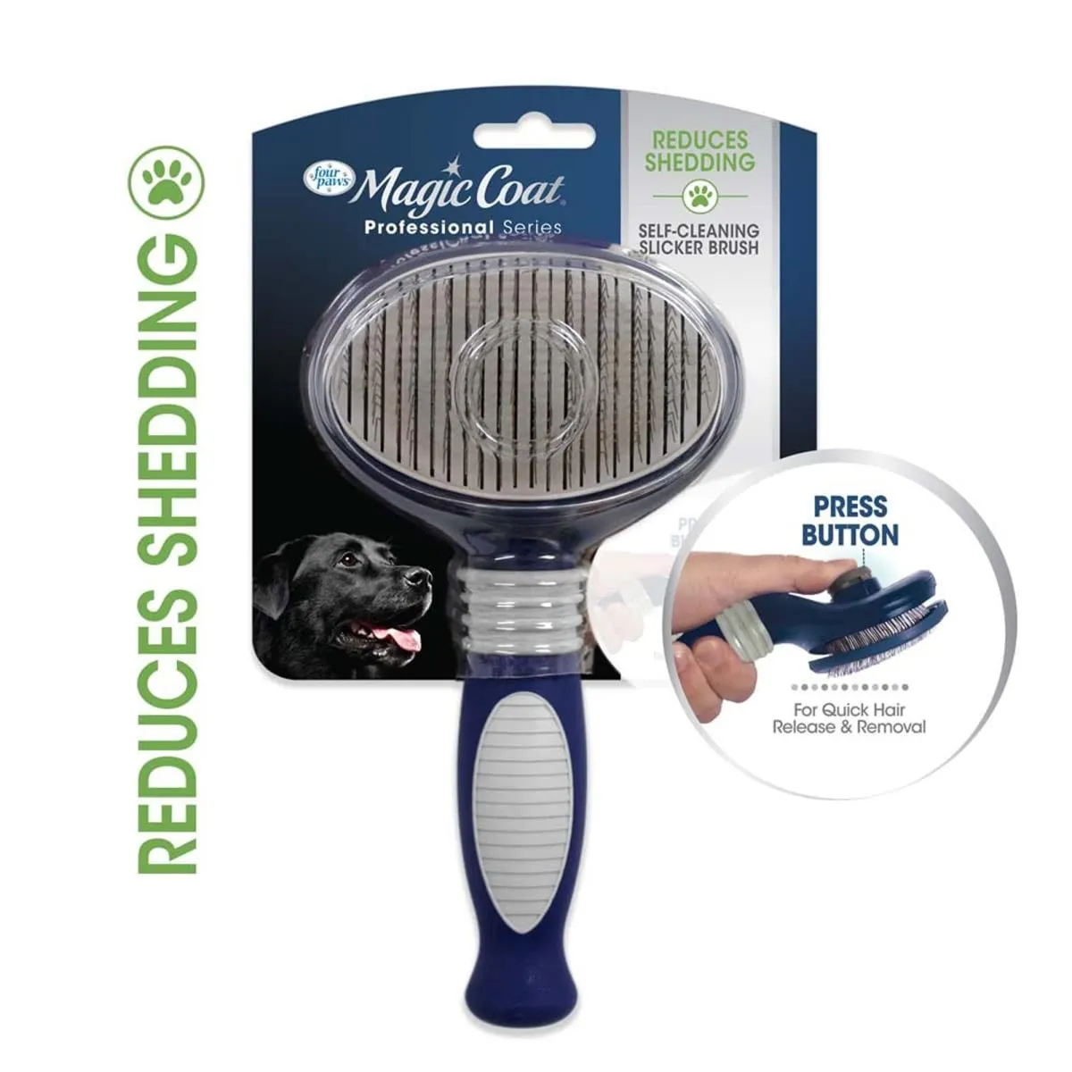 Four Paws Magic Coat Self Cleaning Slicker Brush