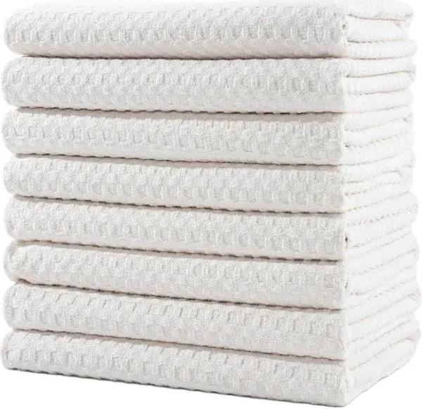 Premium Microfiber Waffle Weave Kitchen Towels 16 x 28 Inch Ultra Absorbent a...