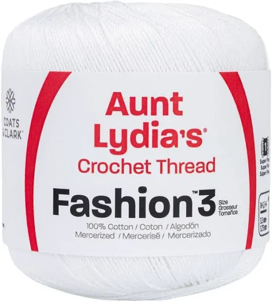 Red Heart Fashion Crochet Thread, White