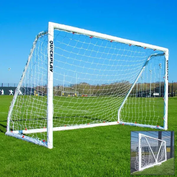 QUICKPLAY Q-Fold Soccer Goal | The 30 Second Folding Soccer Goal [Single Goal] The Best Weatherproof Soccer Net