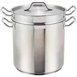 Winco (SSDB-8) Stainless Steel 8 qt. Double Boiler with Cover