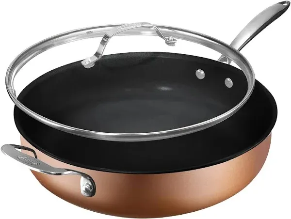 Gotham Steel 5.5 qt Nonstick Jumbo Cooker with Glass Lid