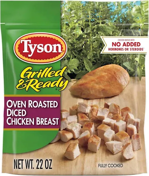 Tyson Grilled & Ready Oven Roasted Diced Chicken Breast (22 oz)