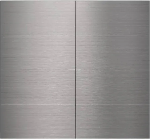 Crystiles 40-Pack 3"x6" Brushed Silver Aluminum Peel and Stick Tile Backsplash Panels (Brushed Aluminum)